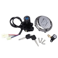 Motorcycle Ignition Switch Lock Fuel Gas Cap with 2 Key Set For Yamaha MT03 06-12 YZF R6 R1 XJ6 FJ09