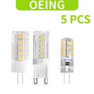 OEING 5PCS Dimmable LED Corn Bulb,3V,5V,12V,Super Bright Small Bulb,G4,G9,Warm Light,White Light,Ref