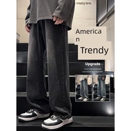 baggy jeans men y2k y2k jeans Street Wear Belt Style Summer American Retro Jeans