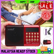 Mini Speaker dengan Radio & MP3 Player K11 FM Rechargeable Portable Radio Handheld Digital FM USB TF