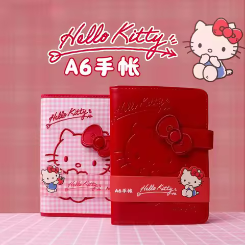 A6 Notebook Journal Sanrio Hello Kitty My Melody Kawaii Cute Girly Diary Planner Daily Memo Pad Scho