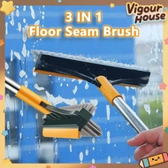 3in1 Floor Brush Magic Scrub Broom Cleaning Brush Kitchen Bathroom Brush Rotating Magic Broom Brush 