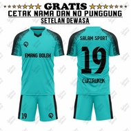 (FREE SABLON NAMA DAN NOMOR) SETELAN BAJU BOLA JERSEY FUTSAL CUSTOM