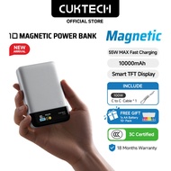 [CCC Certified] CUKTECH 55W 10000mAh Magnetic Wireless Powerbank Fast Charging with Smart TFT Displa