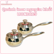 LionBaby 304 Stainless Steel Pot 12cm/14cm - Solid Pot for Cooking Porridge for Babies, Safe and Non