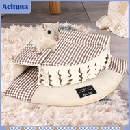 Guinea Pig Hideout Hamster Tunnel Small Animal Toy Washable Nonslip Portable Hideaway for Ferrets Sq