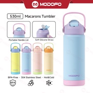 MODOFO Tumbler 18oz Thermos Bottle Thermos Cup with Straw Botol Air Tahan Sejuk Portable Aquaflask T