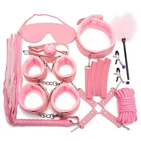 10pcs BDSM Faux Leather Bondage Set for Women and Couples - Adult Game Kit