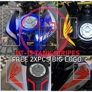 CFS577 Yamaha MT-15 MT15 Logo Fuel tank Set Stiker Sticker Vinyl Decal Stripes