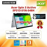 laptop acer spin 3 active sp313-51n-548h i5-1135g7 ram 8gb 512gb resmi