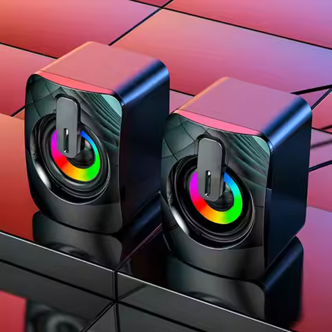 HIFI Stereo Usb wired Speaker PC Speakers USB Wired Caixa De Som with RGB Lights Volume Control 3.5m