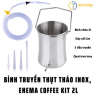 304 stainless steel coffee detox kit, stainless steel colon enema infusion tank, stainless steel ene