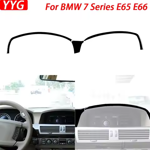 For BMW 7 Series E65 E66 2002-2008 Piano Black Speedometer Navigation Panel Surround Car Interior De