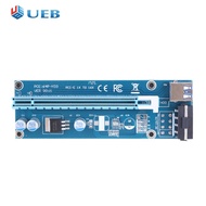 USB 3.0 PCI-E Express 1x to16x Thẻ mở rộng Thiết bị mở rộng Adapter SATA 4pin điện