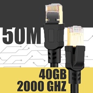 ลด50% - สายแลน สาน LAN CAT 8(50m 100m)Cat8 Ethernet Cable RJ45 8P8C Network 2000Mhz Patch 25/40Gbps