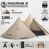 K2 INDIANS3  เต็นท์แคมป์ปิ้ง เต็นท์ทรงกระโจม 3P