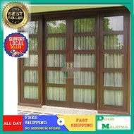 🔥 FREE SHIPPING 10' W x7' H 🔥 DM-5G Sliding Door | Solid Wooden Door | Pintu Murah | Pintu Kayu | Do