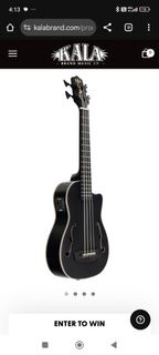 旺角門市,蝕賣 ，kala Black Journeyman Mahogany Acoustic-Electric U•BASS® with F-Holes

 旅行bass ukulele bass