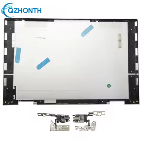 (Silver) New For ENVY X360 15-EW 15-EY 15-EW0013DX LCD Back Cover Top Case Rear Lid / Hinges N09645-