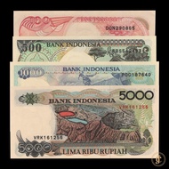 Set Uang Kuno Indonesia 100-500-1000-5000 Rupiah 1992