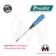 Pro'sKit 89400-T08H Star Screwdriver W/Temper Proof Hole T08H