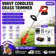 998VF Mesin Rumput Cordless Grass Cutter Cordless Grass Trimmer Lawn Mower Bateri Heavy Duty Cutter 
