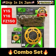 Y15 / Y16 / FZ150 AJI RACING 428 / 428H SPROCKET SET WITH CHAIN *** COMBO SET **** 14/15 & 37/38/39/