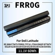 New Battery RFJMW F7W7V Y61CV 60Wh Compatible with Dell Latitude Laptop E6220 6230 E6320 6320 E6230 