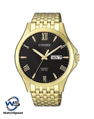 Citizen BF2022-55H Analog Quartz Black Dial Gold tone Stainless Steel Men's Watch