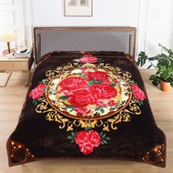 ผ้าห่มขนมิ้งค์ 7 ฟุต กุ้นขอบหนา 2 ชั้น By Hilton เกรดพรีเมี่ยม 🌈มีลาย 2 ด้าน ลายดอกไม้ สีสดใส สวยงาม