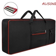 ALISOND1 Keyboard Bag, 61/76/88 Key Waterproof Instrument Keyboard Case, Durable Anti Shock 600D Oxford Thicken Piano Storage Bag Electronic Piano