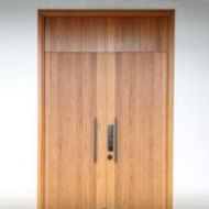 Pintu Kupu Tarung Kayu Jati Polos