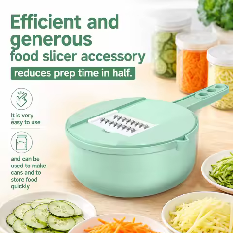 7/9 In 1 Vegetable Cutter Multifunctional Handheld Electric Wireless Chop Garlic Mash Minced Slice O