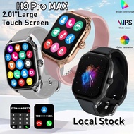 Fast Shipping Bluetooth Heart Rate & Blood Pressure Monitor Smart Watch H9 Pro Max 2.19 Inch Screen