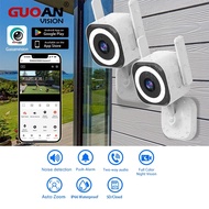 GUANVISION 2PCS 4MP CCTV Camera 5MP ColorVu PTZ 360 Zoom CCTV Camera Long Distance Via hp