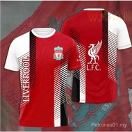 Liverpool FC Jersey, New Hot Sale, 3D Print, Men's T-Shirt, Suitable for Summer, Graphic T-Shirt Top