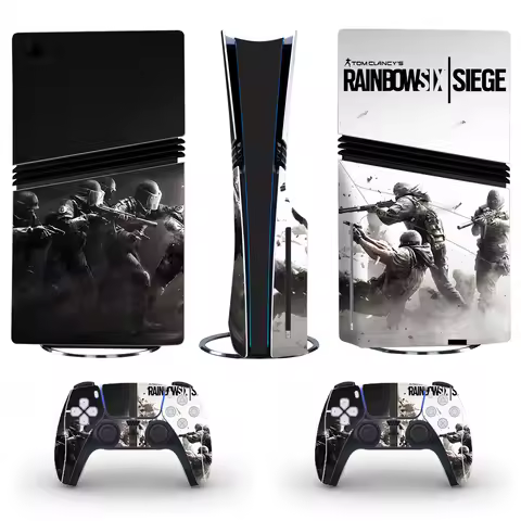Rainbow Six Siege PS5 Pro Disc Digital Skin Sticker Decal for Console and 2 Controllers PS5 Pro Skin