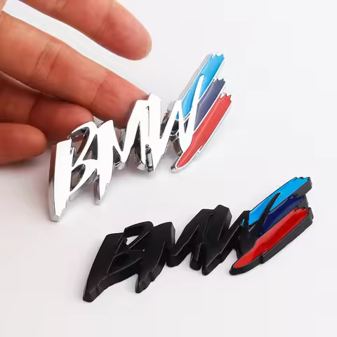 Metal BMW Badge Stickers Body Trunk Decoration Accessories For BMW M Power Performance E90 E91 E92 E