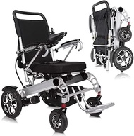 Adult Mobility Electric Wheelchair - Power Transport Chair - Lightweight, Foldable, Heavy Duty for Compact Airplane Travel - Motorized Long Range Large Dual Motor