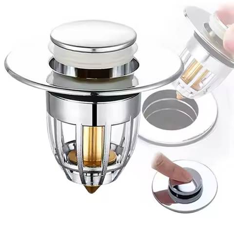 Bathroom Sink Plug Stopper Wash Basin Core Bounce Up Drain Filter Shower Sink Filter Plug Kitchen Ba