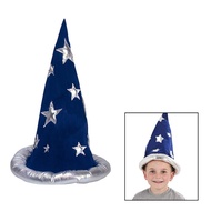 Seas Blue Witch Hat Party Accessory Star Funny Hat with Star Blue Wizard Cap