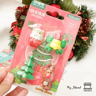 3D Christmas Board Eraser XGD-040 Christmas Eraser Setip Eraser Rudolph Deer Santa Snowman Three-dim