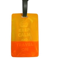 Keep Calm霓虹果凍3M反光行李牌 - 黃 橙 色