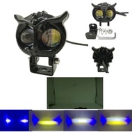 MATA PUTIH Burhan OWL Lamp 2 eyes plus angel eyes blue CR7 Led Shooting Light 2 eyes Spotlight OWL L