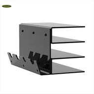 Keyboard Display Stand Acrylic 3 Tier Stand Frame Shelf for Study Room Exhibition Black