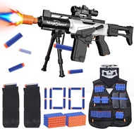 EagleStone Electric Restic Toy S Sniper Automatic Shell Ejiling Toy  With 30 Dart Clips150 Foam Dart
