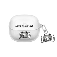 Baseus BP1 Pro Earphones Case Transparent Shell Cute Dog Late Night Cat