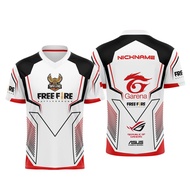 Free FIRE Jersey FF CYBER II CUSTOM FREE NICKNAME And SQUAD LOGO
