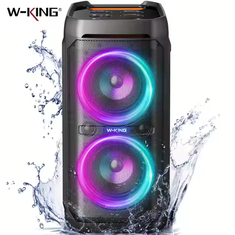 W-KING T11 100W RMS Bluetooth Speakers, IPX6 Waterproof, BT 5.3 Portable Party Boombox Wireless Deep