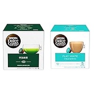 Nescafe Dolce Gusto Exclusive Capsule, 16 Cups of Uji Matcha + Nescafe Dolce Gusto Exclusive Capsule, Flat White, 16 P